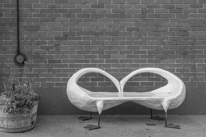 Swan bench, Idaho Falls, Idaho.
